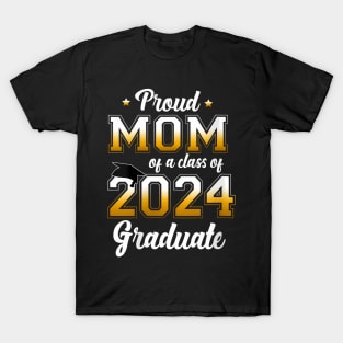 Womens Proud Mom of a Class of 2024 Graduate Senior 24 Graduation T-Shirt